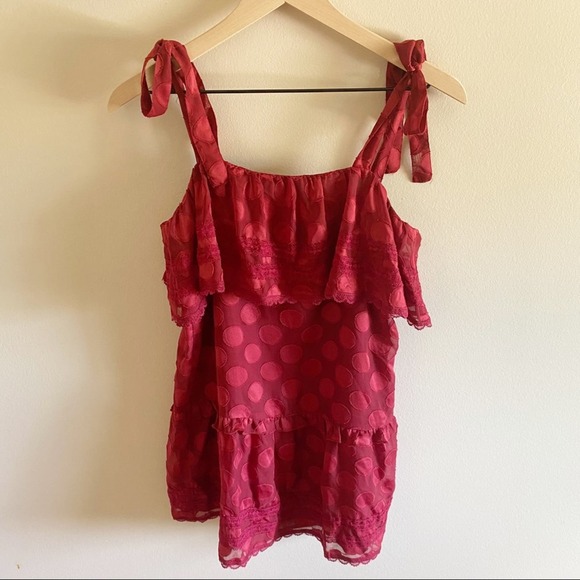 Tularosa Red Polka Dot Mini Dress - Picture 2 of 8